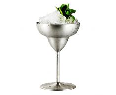 Hbao 2 pz in Acciaio Inox Margarita Calice 8 oncia Martini Cocktail Cocktail Calice in Metallo Tazza Set Rosso Vino Occhiali da Bar a Barre Party Bere Occhiali