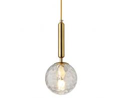 Hobaca E14 ripple Luce Bicchiere Moderno Oro nordico Lampade a sospensione Oggettistica per la casa Lampada a sfera in vetro per Soggiorno Sala da pranzo Illuminazione dellisola della cucina