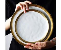 ZJN-JN Plates Cena Piastre di Nero Set da tavola in Porcellana Servizio Piatto di Cucina Elettrodomestici Cucina Supplie Zuppa di Riso Ciotola Dinnerware