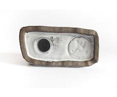 Forme Idea - Saliera Fior di Sale in ceramica artigianale adatta come regalo, liste di nozze, compleanno, manufatto creativo, di arredo e di design. Handmade e made in Italy