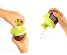 Set 6 contenitori spezie con espositore pop-up spice rack