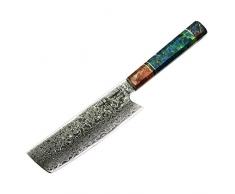 Coltelli da Cucina Damasco Nakiri Hajegato Unico Nel Suo Genere Manico Professionale Coltello Giapponese 7 Pollici Coltello Cucina Professionali Vg10 Di Alta Qualità 67 Strati Coltello da Chef