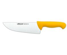 Arcos Serie 2900 - Coltello Scannare Coltello Macellaio Coltello Bistecca - Lama Acciaio Inossidabile Nitrum 200 mm - Manico Polipropilene Colore Giallo
