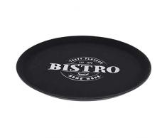 Vassoio da bar antiscivolo 35 cm nero vassoio decorativo nero grande tavolo Sering rotondo bar ristorante partito bar vassoio o n slip