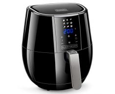Black+Decker BXAF3500E - Friggitrice ad aria digitale senza olio, 1500W, 3,5L, -99% di grassi.Frigge,arrostisce,cuoce in forno e riscalda. Pannello digitale e touch. Antiaderente
