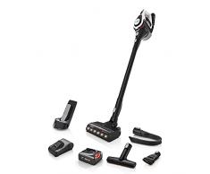 Bosch Unlimited Gen 2 Serie 8 Aspirapolvere Ricaricabile senza Fili e senza Sacco, Scopa Elettrica e Aspirabriciole 2in1 con Autonomia Illimitata, 2 Batterie 4.0Ah Bosch Power For ALL, Bianco