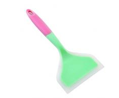 Spatola larga in silicone, antiaderente, resistente al calore fino a 250 °C, per frittura e per girare omelette, utensile da cucina per uova, pesce, pancake e bistecche