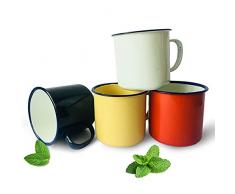 Tazzine Tazza Da Viaggio Whisky Tazze Smaltate Da 500 Ml Tazza Da Tè In Ceramica Con Manico Outdoor Home Colazione Vintage Tazza Da Caffè Al Latte Tazze Regalo Bicchiere Bicchieri