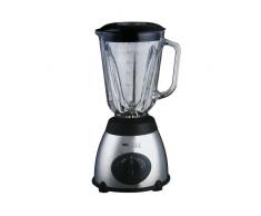 Frullatore elettrico Inox con Caraffa in Vetro per frutta e verdura e funzione Tritaghiaccio, 100 Gradi Fiseldem AllBlender F999