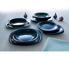 Pagano Home Luminarc Arcopal Servizio Piatti Carine Nero, per 6 Persone 18 Pezzi