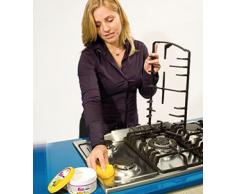 Bio-mex® Detergente Universale Biodegradabile - Pasta pulente Che Pulisce, sgrassa e Lucida. Brilla Acciaio. Anticalcare con Azione Antigoccia.- 300gr con Spugna