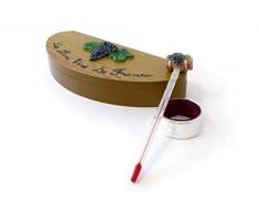 Duhalle 498-Cofanetto da Vino, termometro per Vino, in Legno, antigoccia