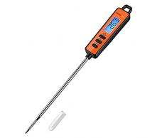 ThermoPro TP01S Termometro da Cucina Professionale con Lettura Istantanea con Sonda Lunga, Termometro Carne Digitale per Alimenti, Latte, Dolci, Olio Frittura, Liquidi, Cibo, Barbecue, Vino e Griglia