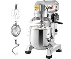 VEVOR Impastatrice Planetaria Velocità Regolabile 1500W Ciotola Capienza 33L/30QT, Impastatrice Elettrica da Cucina Commerciale Velocità 3 Modi 108/199/382 giri/min, Impastatrice 3 Ganci di Ricambio