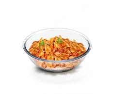 NUTRIUPS Ciotola di miscelazione di vetro da 4,5 litri, grande insalatiera per servire