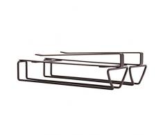 YHJZSM Porta Bicchiere da Vino Free Punch Hanging Home Calici Hanging Rack Pack Brown