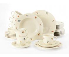 Seltmann Weiden 001.714341 Marieluise - Servizio da tavola da 30 Pezzi, Fantasia “Mare di Fiori”