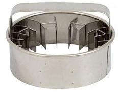 Set Kit bis Dolci natalizzi Stampino Forma formina tagliapasta a Pressione per calzoncelli pasticelle pasticcelle 8 cm Omaggio Pinza in Acciaio con colino per frittura