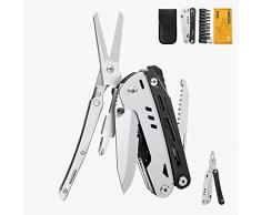 ORSIFOW Pinza Multiuso Coltello Multiuso, 16 in 1 Coltellini Svizzeri Tascabile con Forbici Coltello Pinza Pieghevole Cacciavite Apri Bottiglia, Multitools per Campeggio,Attività Allaperto