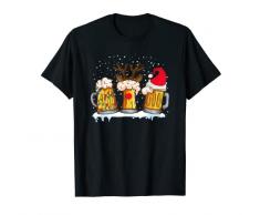 Birra Mug Albero di Natale Luci renne Natale Babbo Natale Maglietta