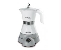 Ariete 1358 Moka Aroma - Moka elettrica 2/4 tazze, 400W, Autospegnimento, Mantenimento temperatura per 30, Bianco