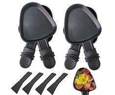 Padella per Raclette, Raclette 4 Persone, Rivestimento Antiaderente Mini Padelle per Raclette con 4 Pala di legno per Formaggio Fuso Uovo Fritto(Triangolo)