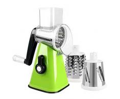 TOBILE Pelapatate Multifunzionale Tagliaverdure Tubo Tenuto A Mano Tagliaverdure Affettatrice Artefatto Cucina Trituratore di Patate Grattugia-Verde