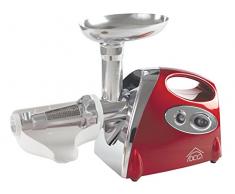 DCG FWP2696 Tritacarne e Passapomodoro Elettrico Multifunzione 1200W Trita Macina Carne, 1200 W, Acciaio, Rosso