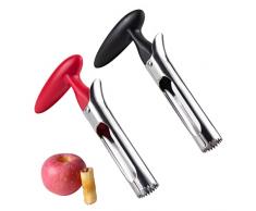 2 Pezzi Levatorsoli per Mele,Levatorsolo per Mele in Acciaio Inox Togli Torsolo Mela con Impugnatura per Casa e Cucina