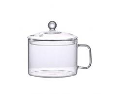 HEMOTON Pentola in Vetro Borosilicato per Cucinare Pentola per Spaghetti Istantanei con Coperchio per La Cucina di Casa Ristorante Forno Forno a Microonde E Lavabile in Lavastoviglie