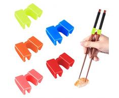 Bacchette Helper, Aiuto per bacchette, 5 Pezzi Riutilizzabile Bacchette Trainer, Sushi Aiuto per Bacchette Cinesi, Pratica Bacchette Cinesi Aiutanti per lApprendimento e la Formazione