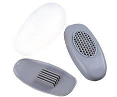 A/R 2 pezzi tritatutto pressato per aglio, 2 in 1 per uso domestico, affettatrice per aglio | manuale affettatrice per aglio grattugia accessori da cucina