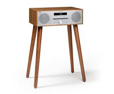 Auna Silver Star DAB Radio - Radio DAB+ con max. 2x10W, lettore CD slot-in, DAB+, BT, Bluetooth, argento