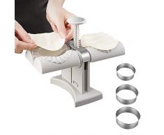 Stampo per Ravioli, Macchina per Gnocchi Automatica Doppia Testa per Uso Domestico Stampini per Pasta in Acciaio Inox, Rapidamente Gnocchi Empanadas per La Macchina per Gnocchi In Casa e Cucina