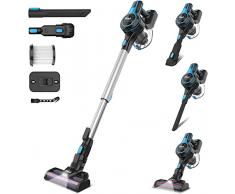 INSE N5S Aspirapolvere Senza Fili Potente 20kpa, Scopa Elettrica Senza Fili Autonomia 45 Minuti Dust Cup Grande 1,2L, Filtro HEPA Spazzola Elettrica a LED per tappeti e peli di Animali