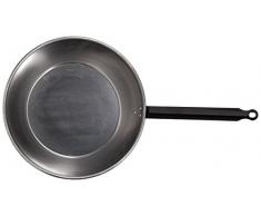 La Valenciana - Padella in Ferro Lucido con Manico Singolo, 18 cm, Colore: Nero, Nero, 32 cm