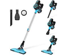 YISORA Aspirapolvere Senza Fili, Scopa Elettrica Senza Fili, 3 in 1 Aspirapolvere Senza Sacco Potente Verticale e Ricaricabile, 17Kpa Autonomia 40 Min, per Pavimento/Tappeto/Peli Animali
