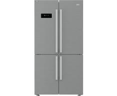 BEKO - GN1416231ZXN - Frigorifero Americano 4 Porte, Libera Installazione, Congelatore Combinato, Total No-Front - Inox, 90,8x75x182 cm