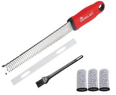 Emiral Kit®️ - Grattugia Limone scorza, Grattugia Formaggio Manuale - Grattuggia Parmigiano, Zenzero, Cioccolato e Zester di agrumi, Lama in Acciaio Inox, Un Comodo Manico