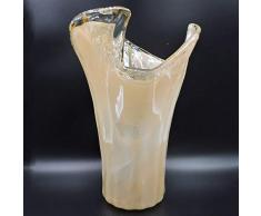 Tammaro Home Vaso in Vetro di Murano Color Miele Modello Vortice by