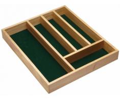 Kitchen Craft, Portaposate in legno, 5 scompartimenti, 36 cm x 31 cm x 5 cm