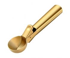 Ocobetom Porzionatore per gelato in acciaio inox – Paletta per biscotti durevole | Cucchiaio per gelato durevole e comodo da impugnare, gelato e utensili da cucina per anguria