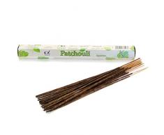 ST - 1 scatola da esposizione con 6 tubi di bastoncini di incenso nella profumazione Patchouli (120 bastoncini in totale)