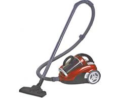 Ogouguan 2600 W, aspirapolvere senza sacchetti, ciclonico, 18 Kpa, a slitta, con sistema di filtrazione, raggio di lavoro di 7,5 m, rosso