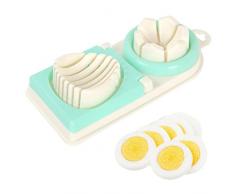 Greyoe Taglia Uovo Sodo, Tagliauovo, Taglia Uova Sode, Tagliafrutta, Separatore di Uova, Tagliapatate, Lavabile in Lavastoviglie Adatto al Taglio di Uova Rotonde e Ovali (Ciano)