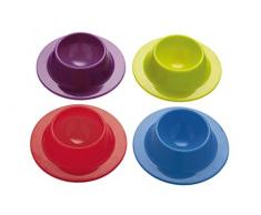 Colourworks Set di 4 Portauova, Silicone, Multicolore