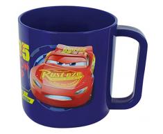 FUN HOUSE 005474 Disney Cars Tazza/Tazza Microonde per Bambini Polipropilene Blu 10, 5 x 8, 7 x 8, 2 cm