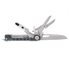 Gerber Attrezzo multi-uso con 8 funzioni, Coltello a lama liscia, ArmBar Drive, Blu metallizzato, Acciaio inox/Alluminio, 30-001590