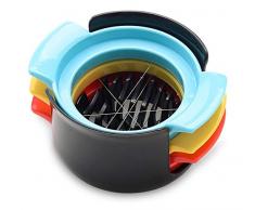 DMFSHI Tagliauova, Affettatrice per Uova, Affetta Le Uova Sode in Modo Rapido ed Efficace, Realizzato in Metallo ABS e Acciaio Inossidabile, Affettatrice Multiuso per Prosciutto e Frutta AllUovo