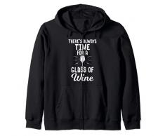 Cè sempre tempo per un bicchiere di vino di design esilaran Felpa con Cappuccio